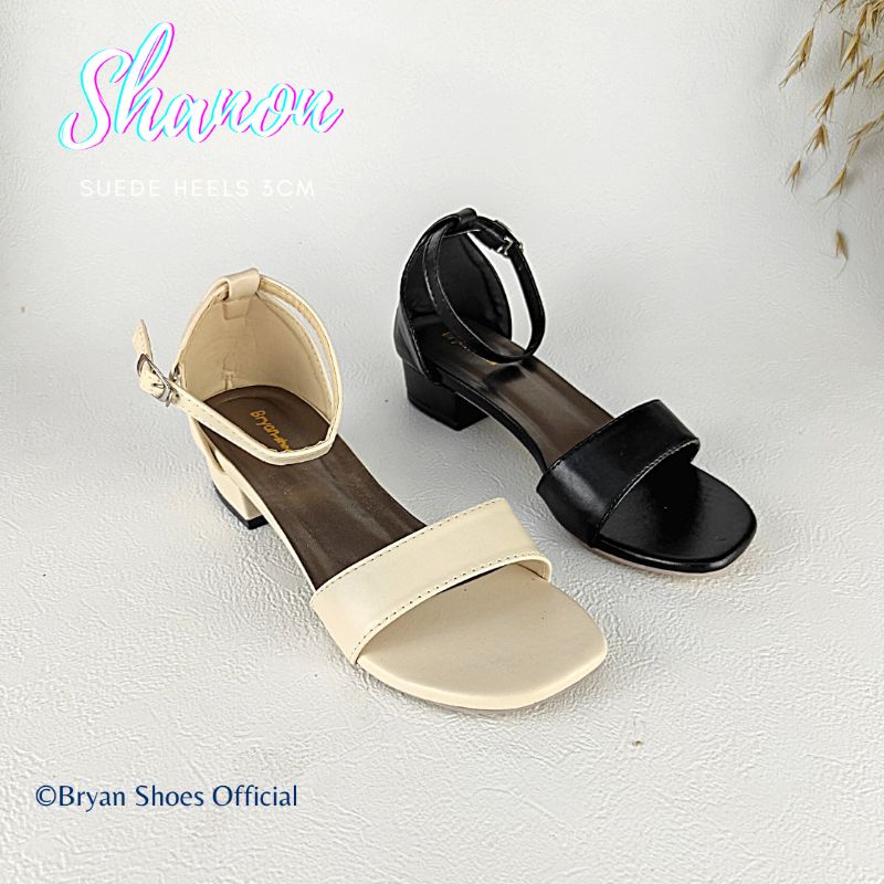 Bryan Shanon Suede Chunky Heels Tahu 3cm Suede Dove Glossy Oversize Bigsize Jumbo 36-40 41 42 43