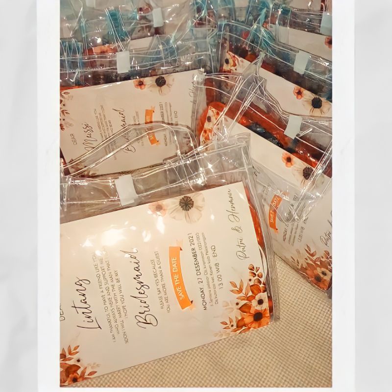 Tas mika wedding tas mika berkat tas souvernir goodiebag transparan tas mika pvc