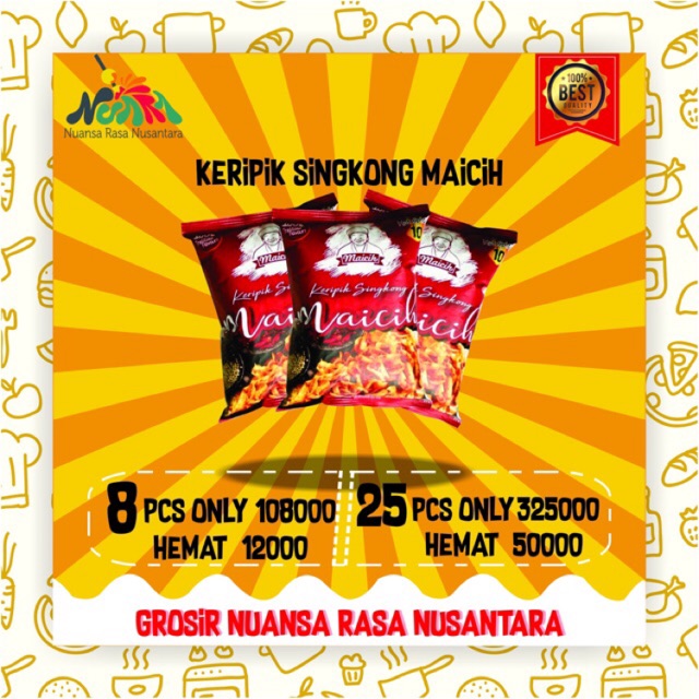 

[ PAKET GROSIR 8 PCS TERMURAH ] MAICIH - Keripik Singkong & Basreng Bandung Cimahi Snack Kekinian