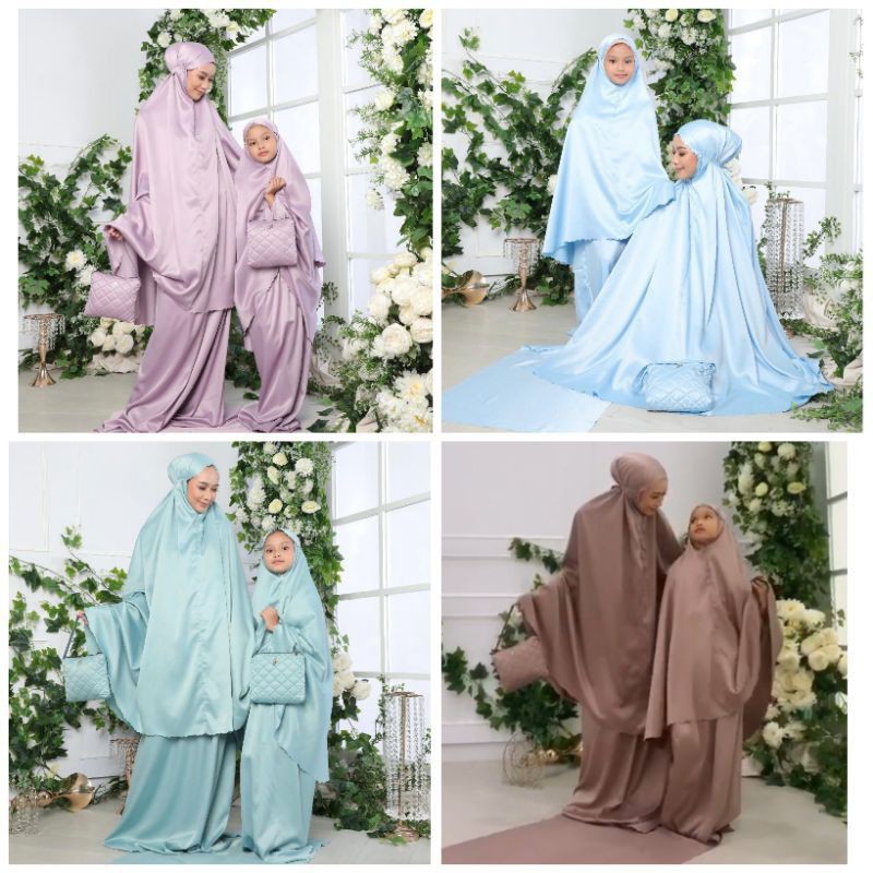 READY❗PREMIUM MUKENA PLAIN RADWAH 2 IN 1
