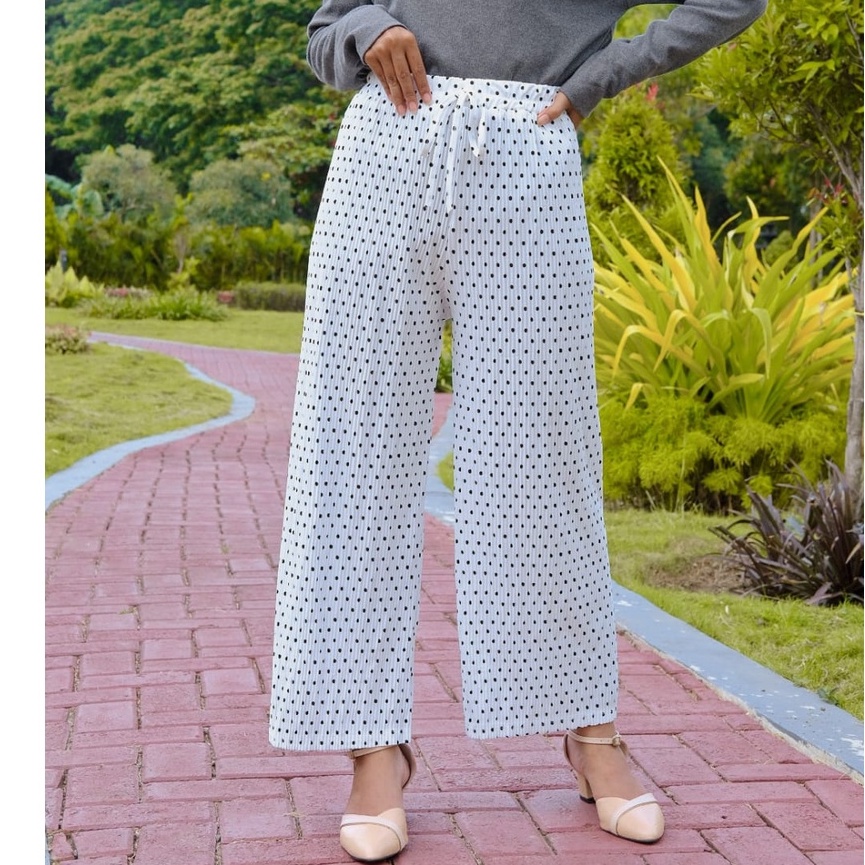 KULOT LIDI POLKA POLKADOT / KULOT PLISKET POLKA POLKADOT / KULOT WANITA / CELANA WANITA