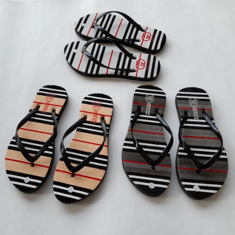 Sandal Jepit GC Motif Garis New