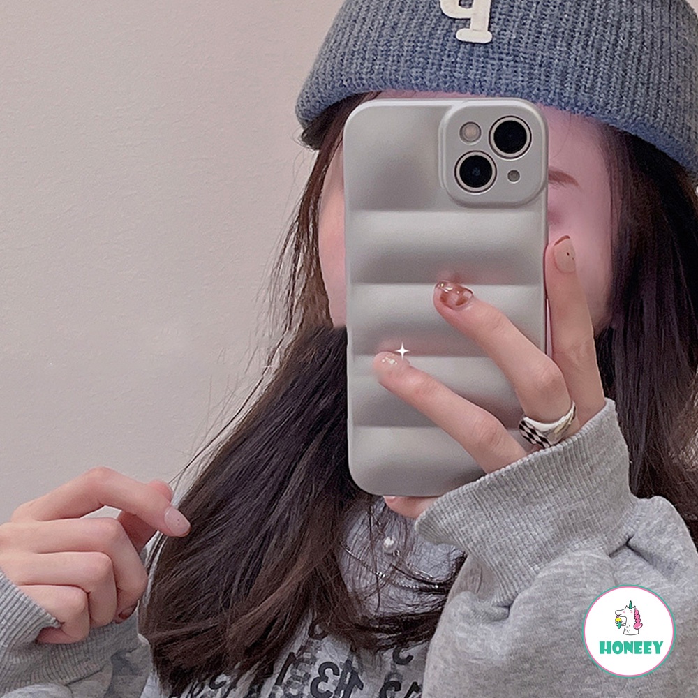 Casing Soft Case TPU Silver 3D Untuk IPhone 14 13 12 11 Pro Max  X XS XR 8  7