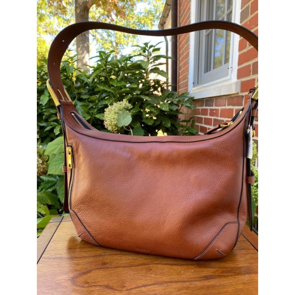 Tas F o $ $ i l Hannah Hobo Leather Bag