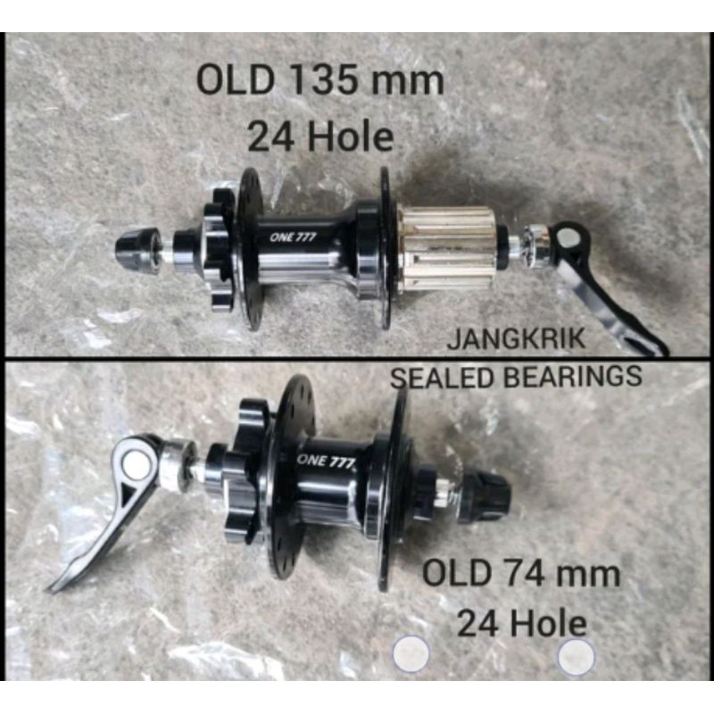 Hub Freehub One777 OLD 74 -135 MM Disc Brake Sepasang  Lubang 24 Hole 24h Sealed Bearings Jangkrik