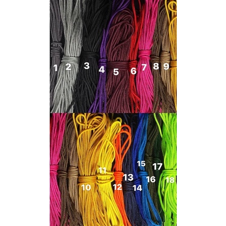 Tali Paracord 2mm dan 1,2mm