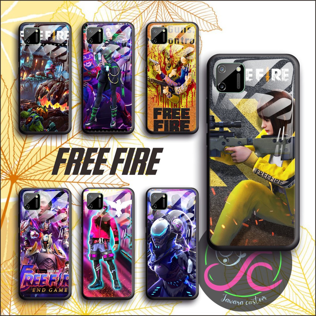 JW Case Gambar Free Fire Back Case Glass Iphone 5g 6g 6g 7g 7g 8g 8g X Xr Xs Max 11 5