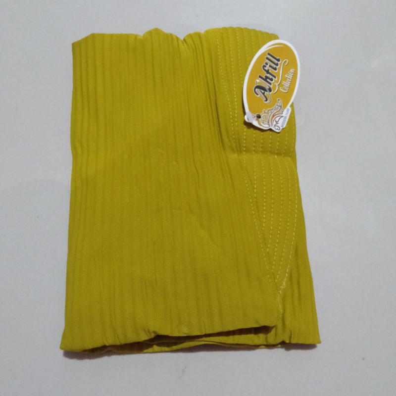 (Ori Ahfill)•Sazkia Plisket•Jilbab Instan Jersey Balon Plisket Rempel-Lemon