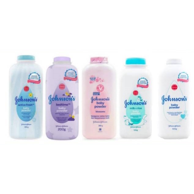 Johnson's Baby powder bedak tabur bayi johnsons blossom, bedtime, milk rice active fresh Jhonson