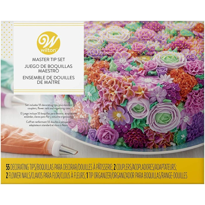 Wilton Master Decorating Tip Set 55pcs, Spuit Wilton Master Tip Set