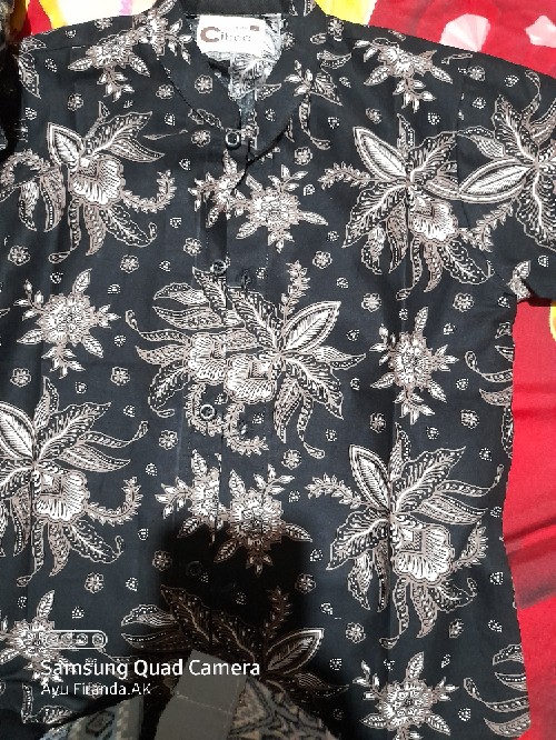 Kemeja Batik Anak Motif Best Seller Warna Biru Navy Slimfit