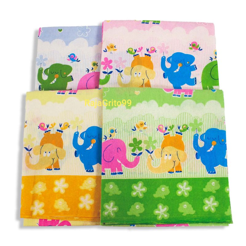 1/2 lusin / setengah dosin kain bedong bayi / kain flanel gedong bayi - bahan halus lembut 6 pcs