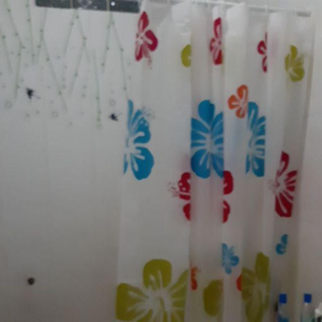 Paket Tiang Tirai + Tirai Kamar Mandi Promo