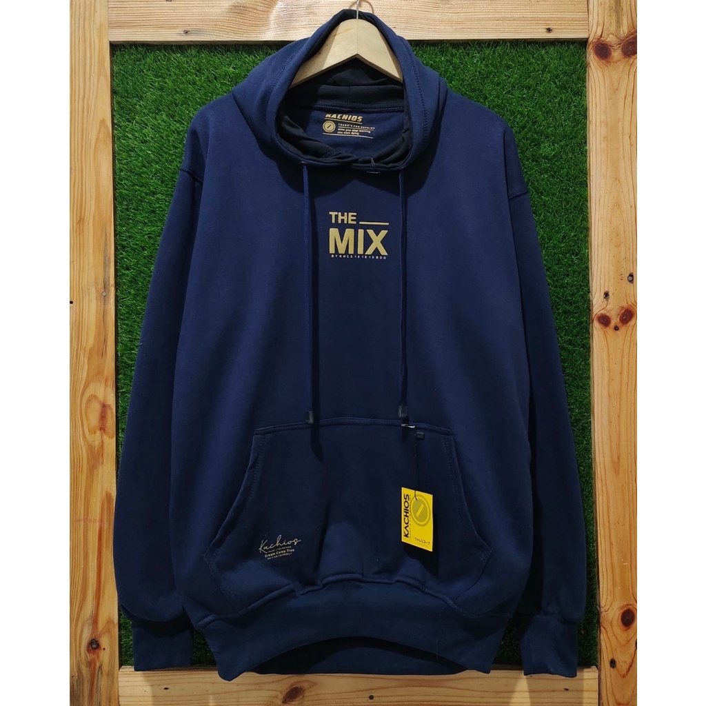 Sweater Hoodie Kachios Jaket Pria Wanita Original Distro Bandung Style Cotton Simple Switer Cowo Cewe Kekinian Bahan Katun Ukuran Oversize M L XL XXL Swieter Hoodie Terbaru Warna Navy