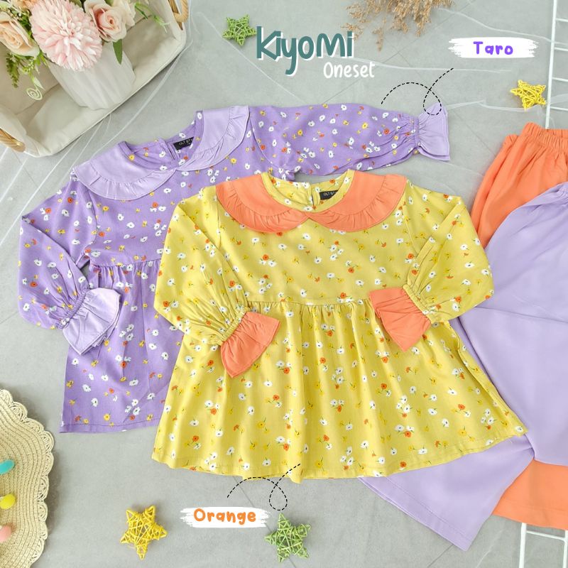 Ollet Oneset KIYOMI / Setelan anak perempuan/ setelan rayon anak