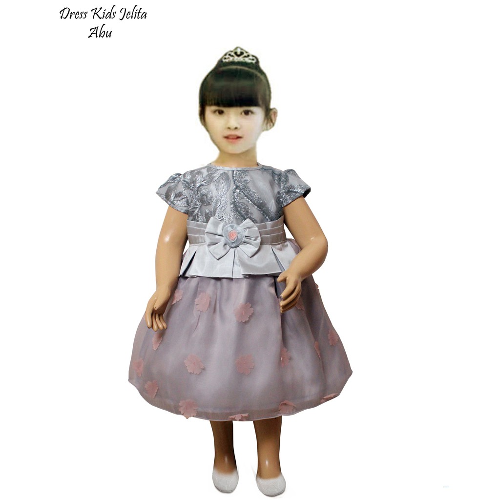 Dress Kids Jelita/Promo Dress Pesta Anak Murah/Gaun Happy Birthday/Baju Pesta Anak Korea