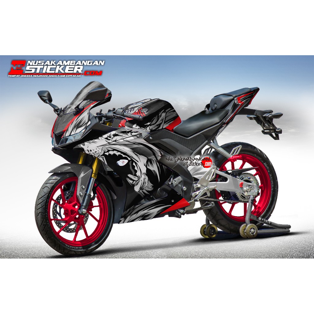 Decal Stiker R15 V3 WOLF MERAH Fullbody