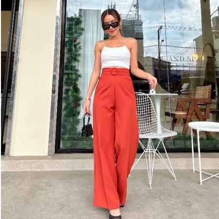 BEFAST - ZEC OOTD Wanita Celana Kulot RYAN / Kenesha Belt Cullote / Celana Wanita Kulot / Basic Long Pant / Celana Kulot Wanita / Celana Polos Casual / Kulot Remaja Kekiniaan / OOTD Ala Style Korean / Terlaris