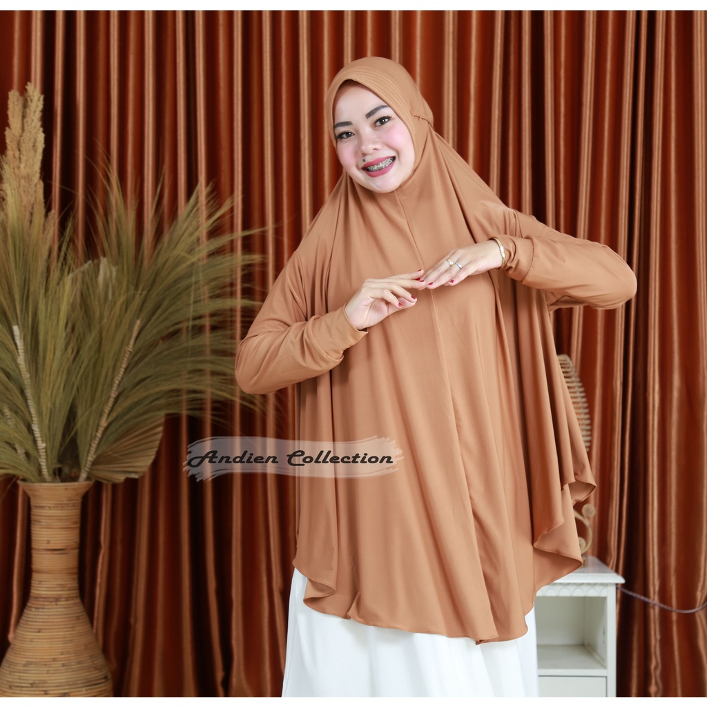 jilbab jumbo/kerudung blouse/ bahan jersey/ ayumi jilbab (By: andien collection)