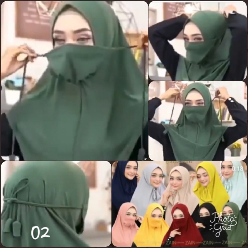 Jilbab Instan Masker
