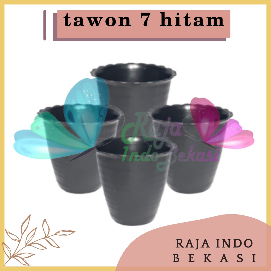 Pot Tawon 7 Hitam 7.5 Cm By Garden Of Love Pot Bunga Plastik Mini Lucu Vas Bunga Kaktus Kecil