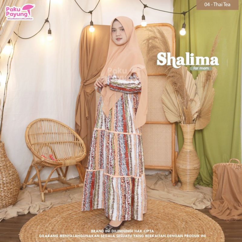 Paku Payung-Gamis Ibu, Gamis Dewasa, Gamis salima , Gamis warna mocca
