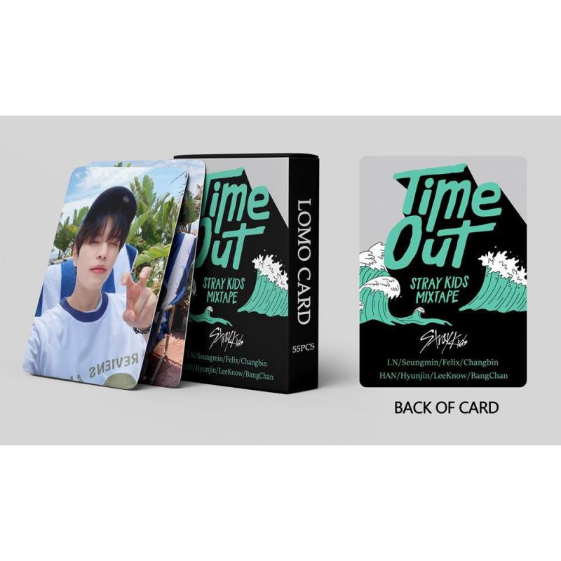 55pcs / Kotak Kartu Foto Lomo Album Time Out Stray Kids