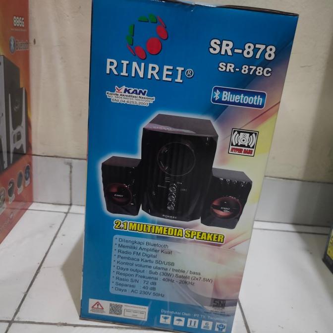 TERLARIS - RINREI SR 878 C SPEAKER AKTIF SUBWOOFER BASS BOOSTER BLUETOOTH - SPEAKER BLUETOOTH RINREI SR-878C - USB - RADIO | FMS