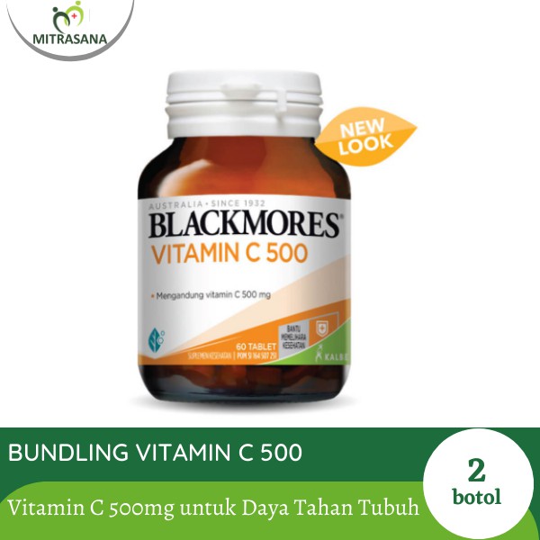 Bundling Blackmores Vitamin C 500mg 60 Tablet (2 Botol)