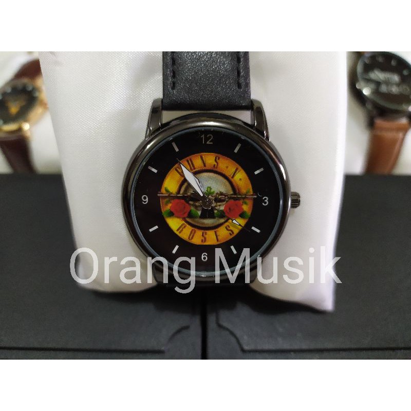 Jam Tangan Motif Band Custom Metallica Nirvana Queen The Beatles Bon Jovi Dan Lain Lain