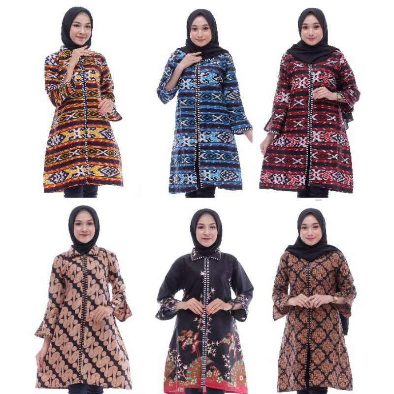 Tunik tradisional kain katun cantik dan elegan
