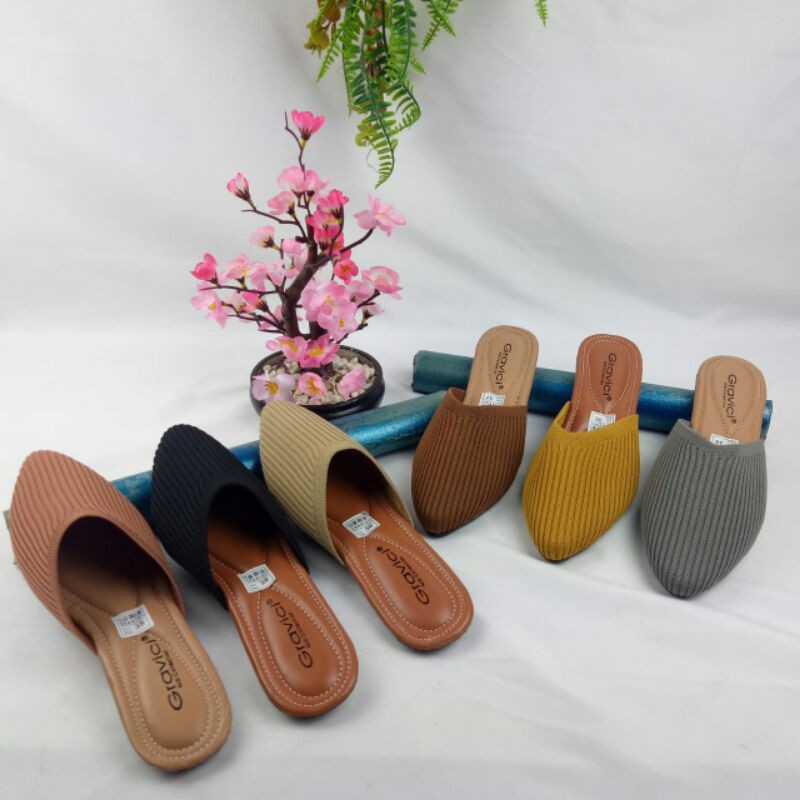 Sandal Wanita Original Rajut Import , Sandal Flat ESEF 52