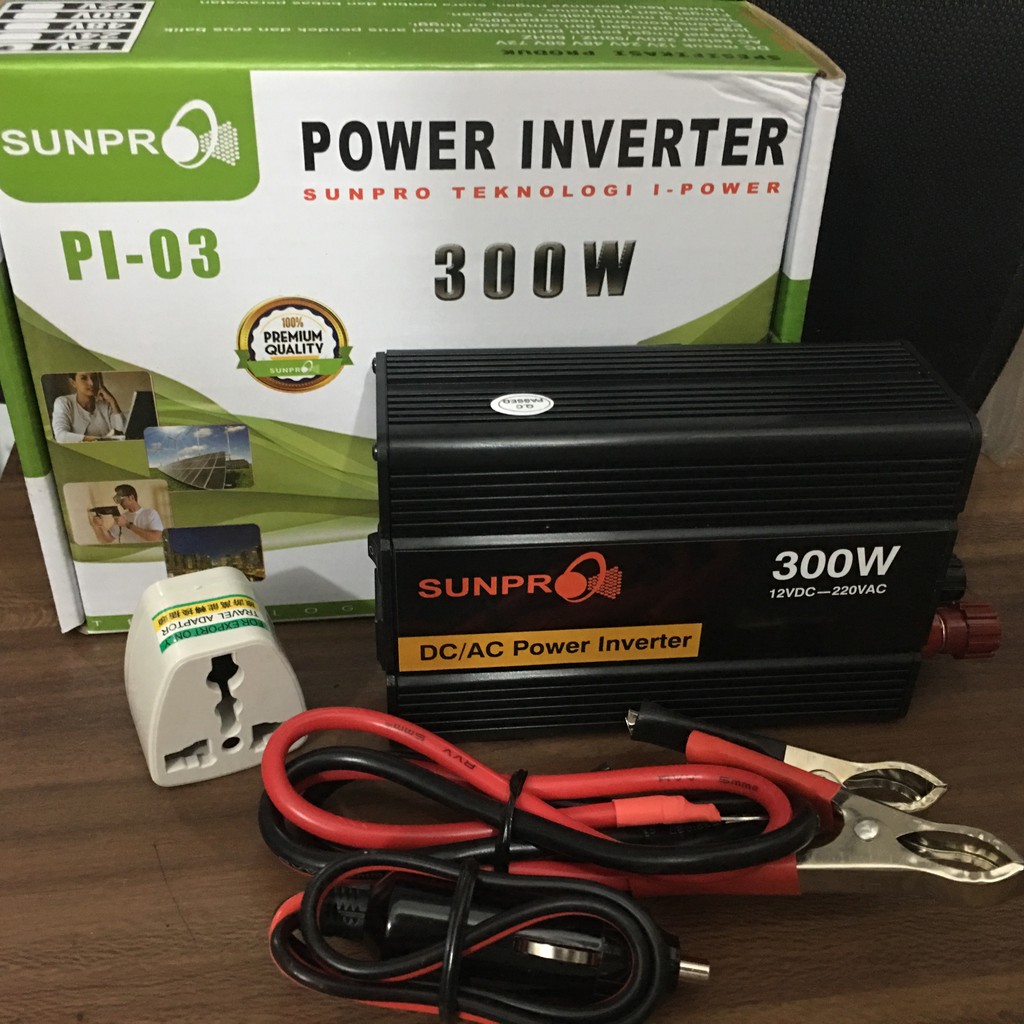 INVERTER DC ke AC AKI ke Listrik 300W 300 Watt Berkualitas Bagus PI03