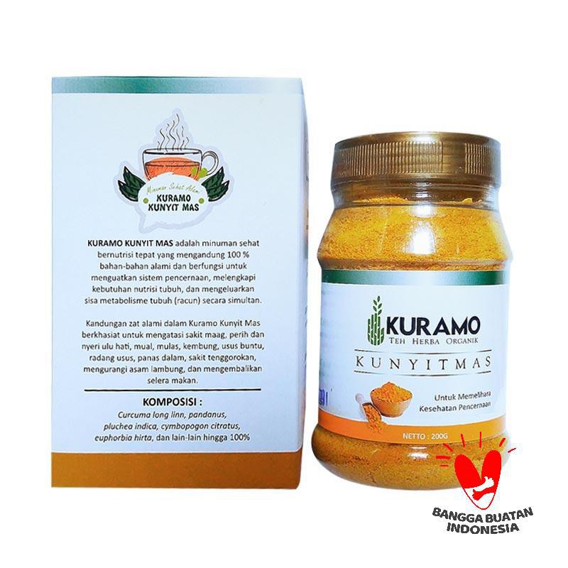 Kuramo Kunyit Mas Original | Asam Lambung | Penambah Nafsu Makan | Obat Herbal Alami 200g | Pandanus-KUNYIT MAS