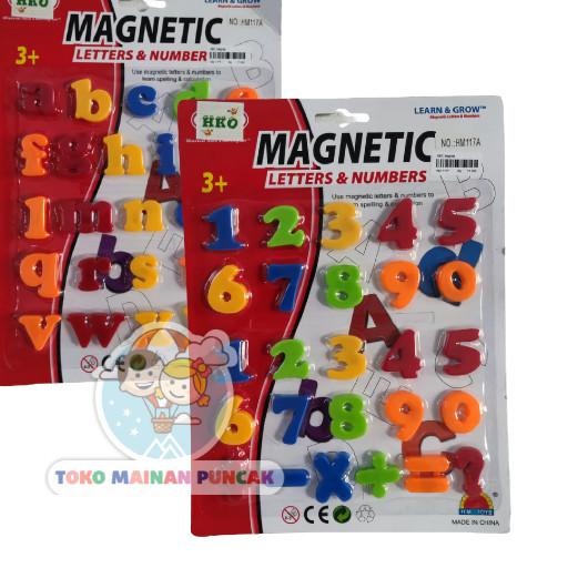 

❈ Abjad Alphabet Huruf Besar Kecil Angka Magnet Mainan Edukasi - 123 ♣