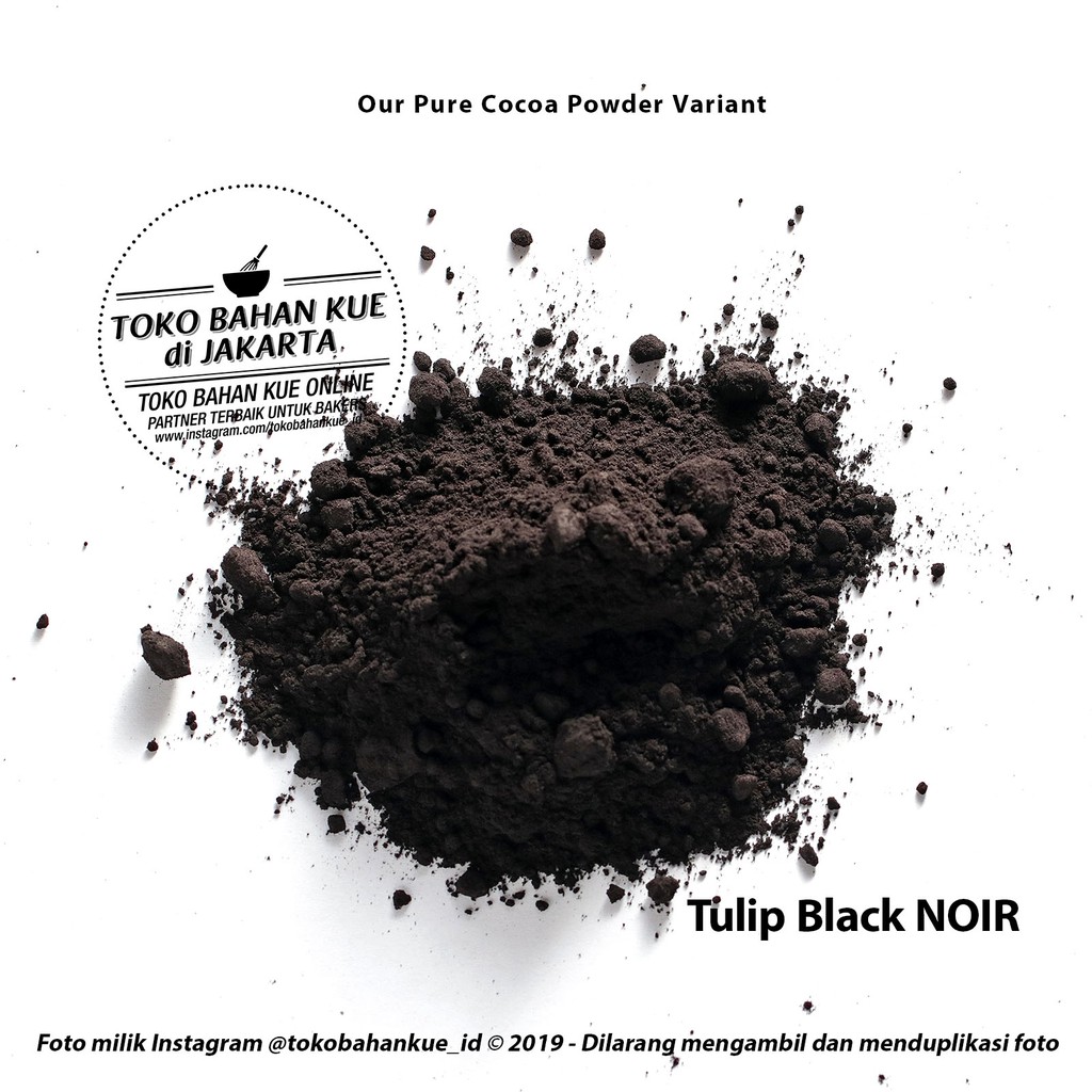 

Tulip Cocoa Powder Black NOIR 500gr Bubuk Cokelat Murni Hitam Gurih