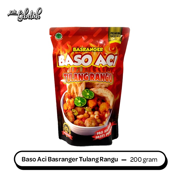 

Basranger Baso Aci Tulang Rangu Extra Pedas 200gr dengan Extra Jeruk Limau - Makanan Instan Siap Saji | Ready to Eat | Halal | Rak Sebelah