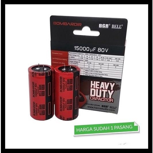 Elco Bombardir Bell 15000Uf 80V Capasitor Elko 15.000 Mikro 80 Volt Kode 1262