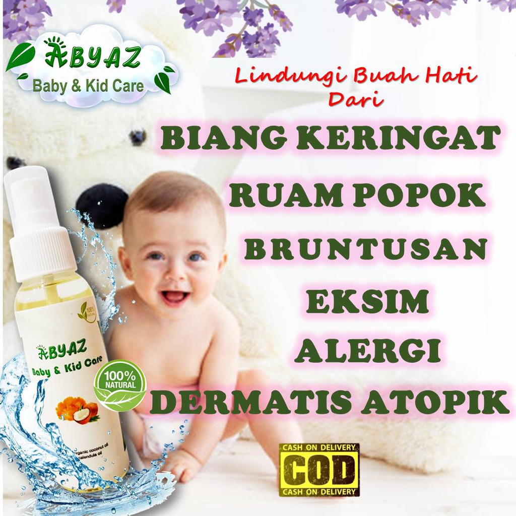 Obat Iritasi Kulit Bintik Merah Bruntusan Gatal Biang Keringat Dermatitis Bayi Anak Abyaz Baby Shopee Indonesia