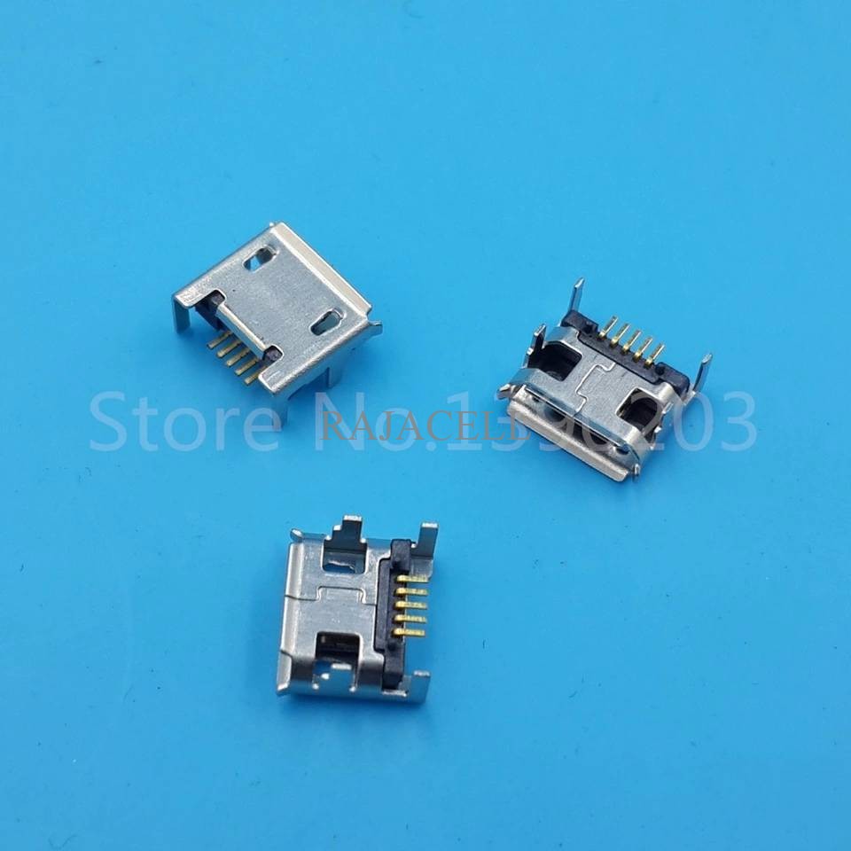 M2 Connector Micro USB Female 5pin type B kaki Vertical SMT PCB Socket