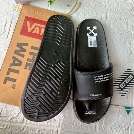 Sandal Off White Black Slop/Slide Pria Wanita / Sandal Slop Distro Terbaru Murah/sandal slop terlaris.-3