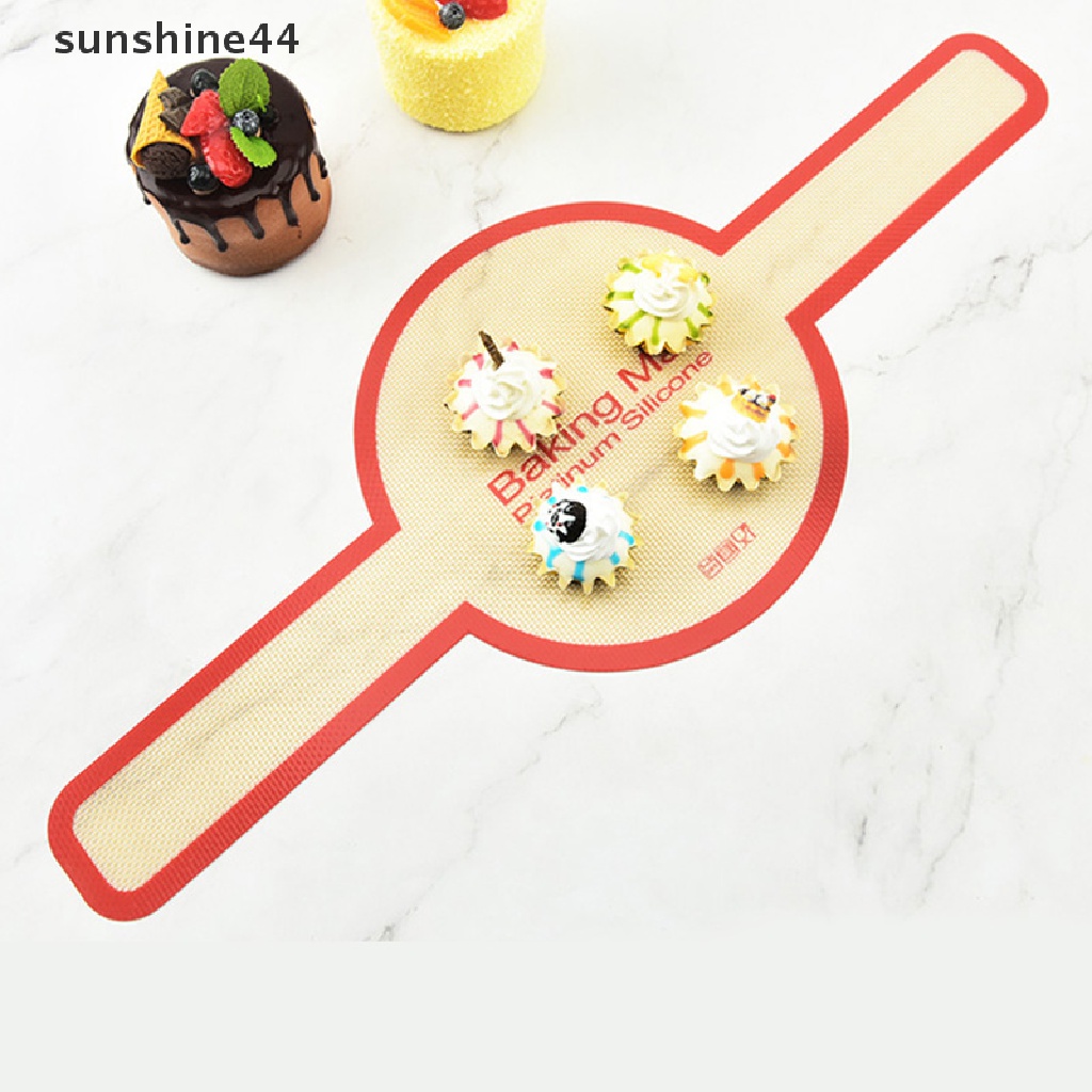 Sunshine Alas Baking Silikon Anti Lengket Dengan Gagang Panjang