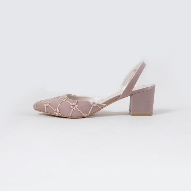 Coppelia Dana Laced Sling Back Heels Limited Edition Nude