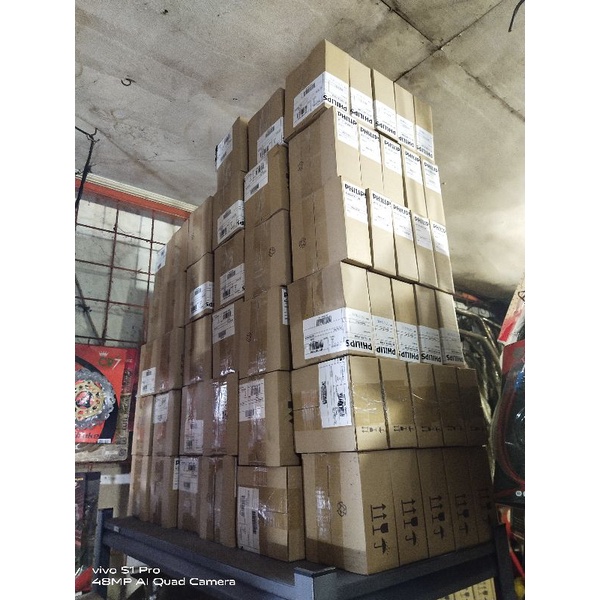 Lampu LED motor Philips M5 H6 DC kaki1 6500k PUTIH 100% original Philips Bebek Matic Mio series Fino Vario beat vario 125 spin nex shogun satria smash dll-6