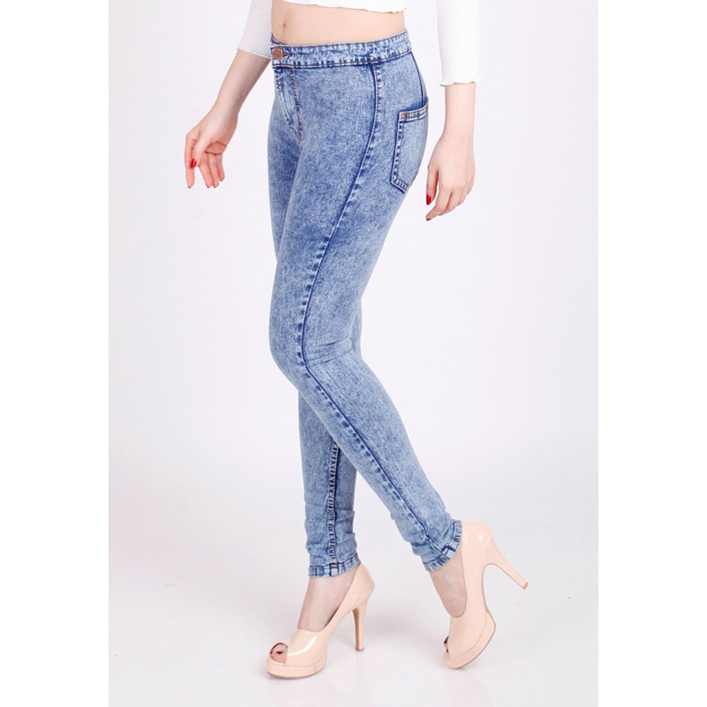 Dazina Highwaist Snow Blue Wanita