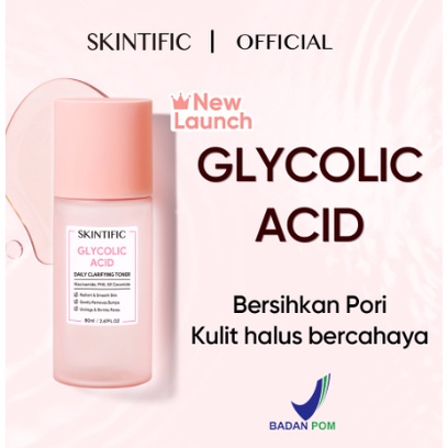 [FLASH SALE] - SKINTIFIC Glycolic Acid Daily Clarifying Toner 80ml