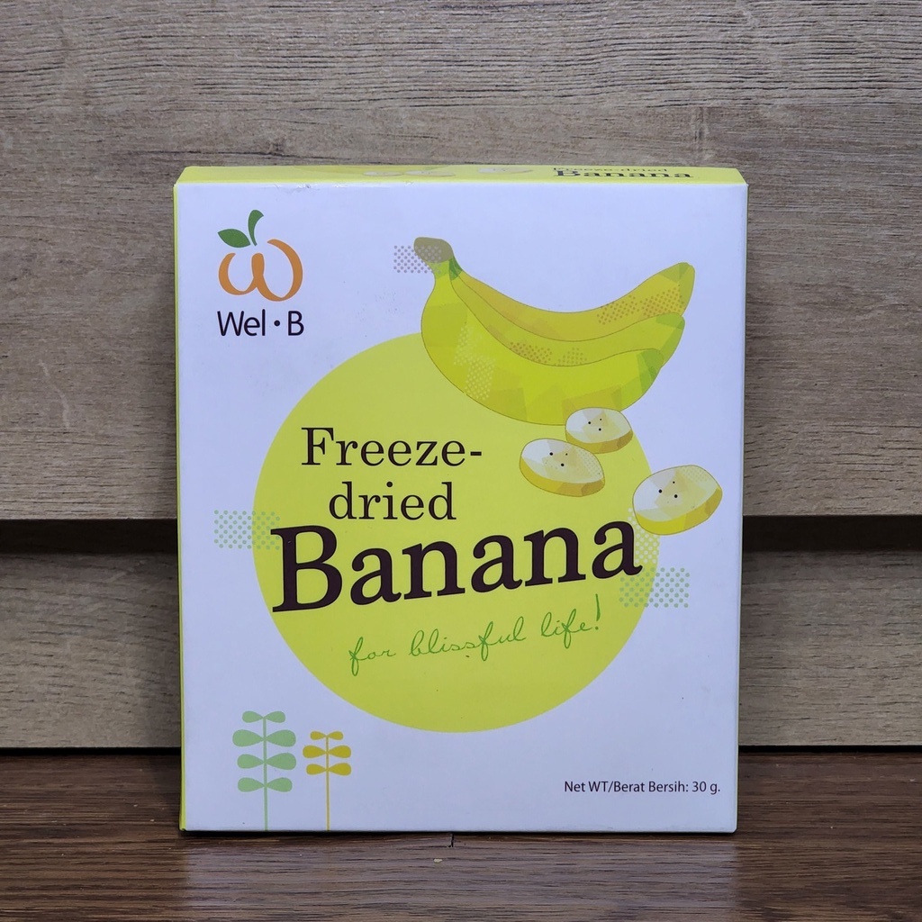 

WEL-B Freeze Dried Kids Snack Box - Banana 30gr