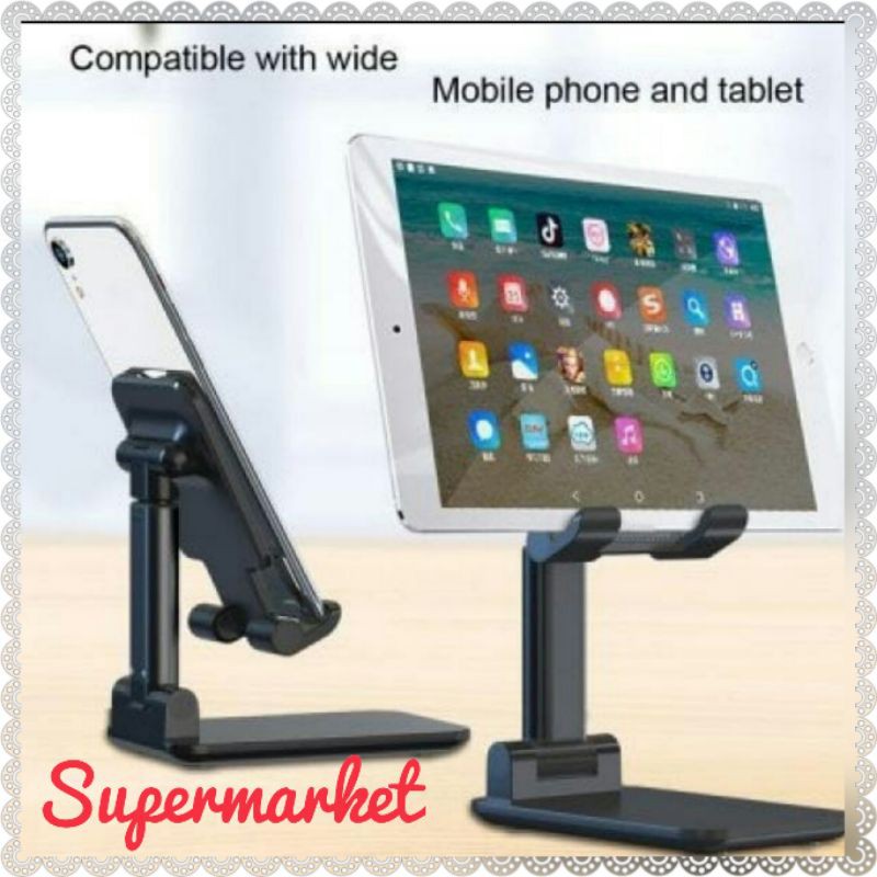 Holder Phone Stand Universal Folding Dekstop - Dudukan HP - Tablet