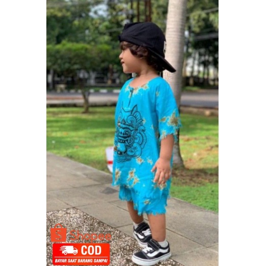 BAJU SETELAN ANAK-ANAK BARONG/BAJU BARONG KHAS BALI SETELAN ANAK BARONG BALI/BAJU BALI MURAH/ATASAN 