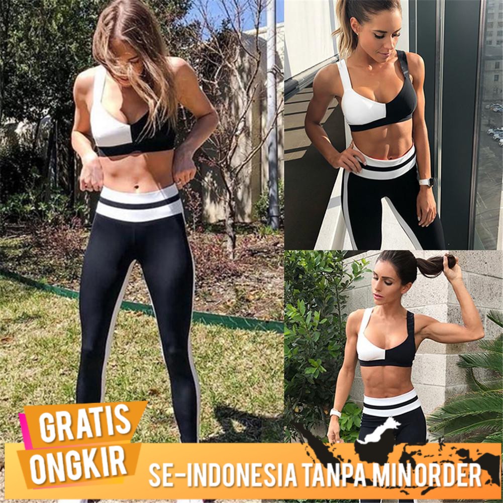 Baju gym Wanita Olahraga Setelan Yoga Set Olahraga Pakaian Pakaian Kebugaran